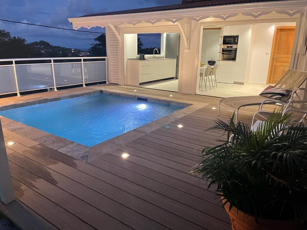 Les Appart Villa Sunbay Caraibes Avec Piscine Privative Vue Mer Et Montagne Le François エクステリア 写真